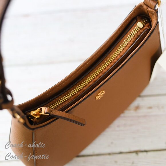 NWT Tory Burch Emerson Saffiano Leather Shoulder Bag in Moose - Picture 9 of 12